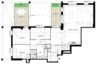  Appartement  vendre 4 pices 110 m