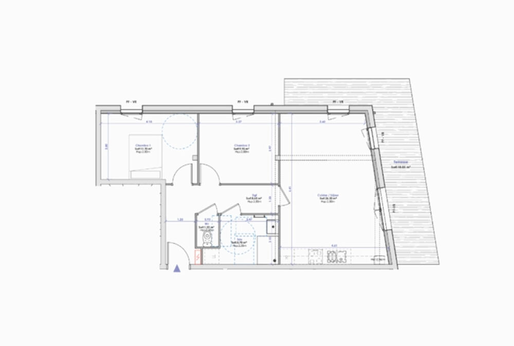 Appartement Berck 3 pièce(s) 63 m2 - 62600 -