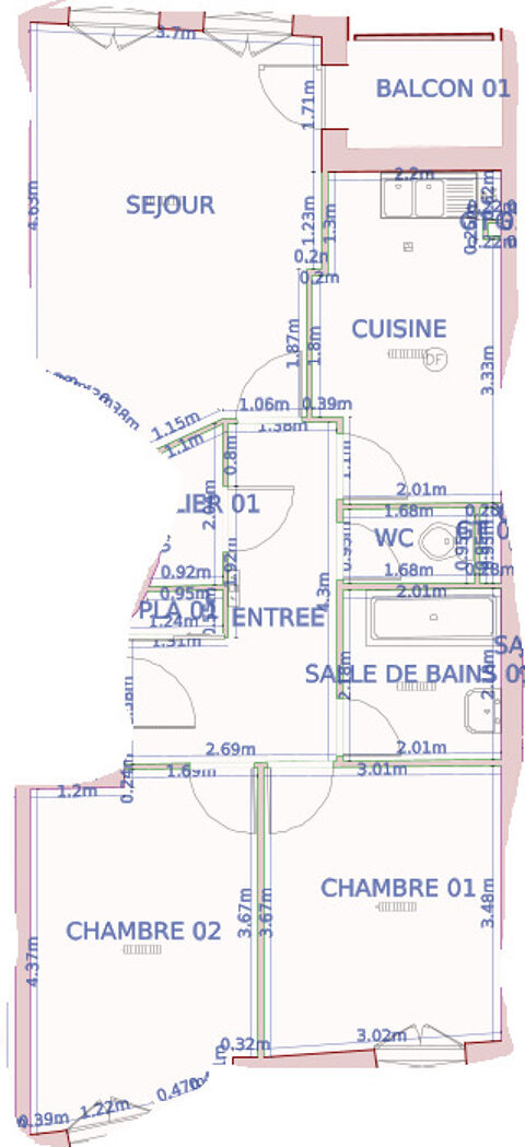   17211026 - Appartement - F3 - Guebwiller (68500) Appartement - 3 pi�ce(s) - 73 m�