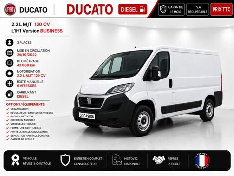 Fiat Ducato 1&deg; Main / 2.2L MJT 120cv Pack business L1H1 CLIM/REGUL/LIMIT 2023 occasion Abbecourt 60430
