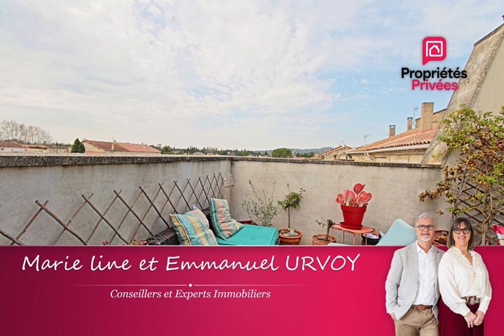 Vente Maison Graveson 13690 - Maison de caractère 142 m² - coeur de village - Terrasse plein sud - vue Alpilles Graveson