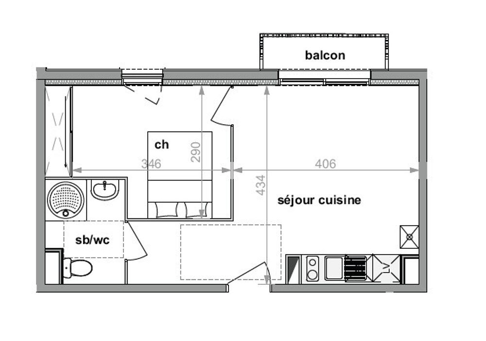 Location Appartement T2 NEUF avec balcon et parking à Darnétal Darnetal