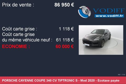 Cayenne 340 CV TIPTRONIC S 2020 occasion 67960 Entzheim
