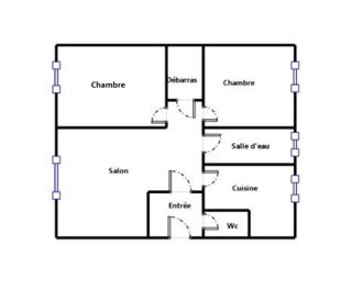  Appartement à louer 3 pièces 58 m²