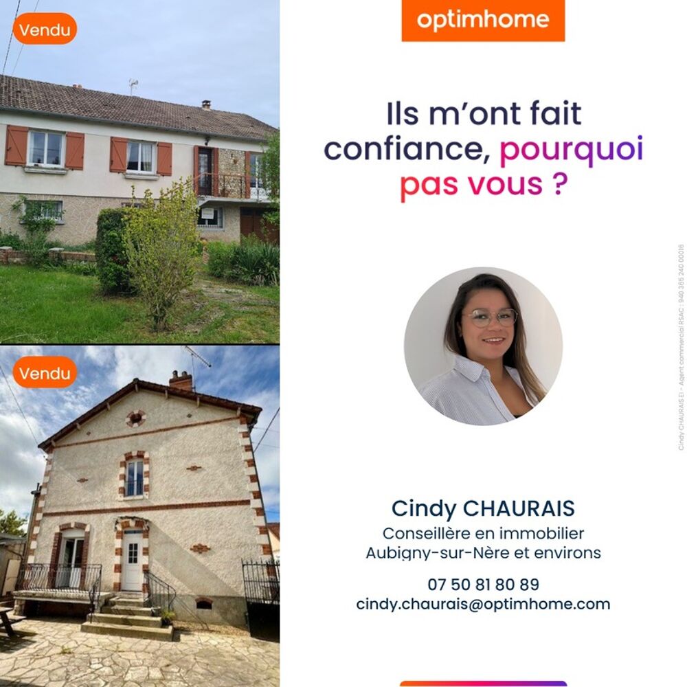 À vendre  Charmante maison individuelle 5 pièces à Aubigny-sur-Nère