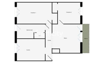  Appartement � vendre 3 pi�ces 54 m�