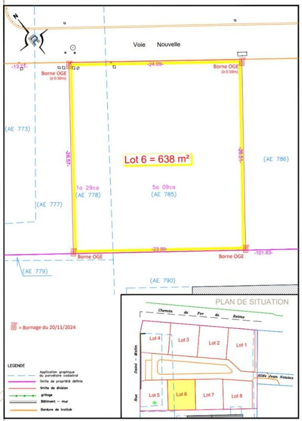 Vente Terrain Terrain de 638m² Lot n°6 