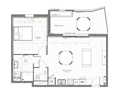  Appartement � louer 2 pi�ces 48 m�