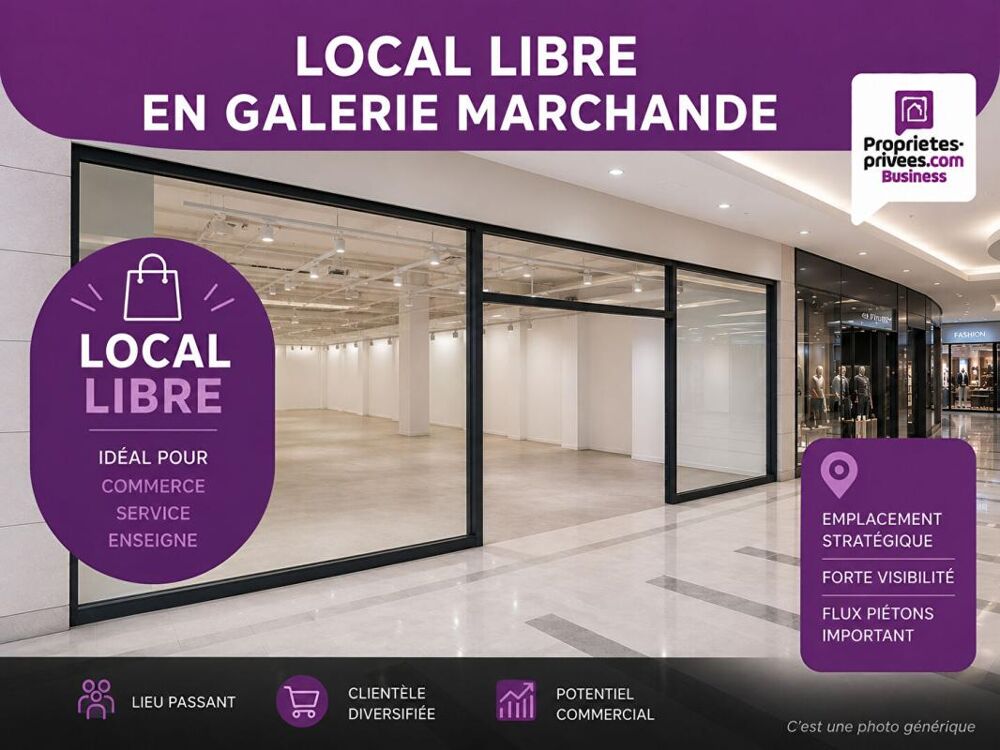  LOCAL COMMERCIAL 174 m², GALERIE COMMERCIALE HYPERMARCHÉ LECLERC 