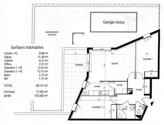  Appartement � vendre 3 pi�ces 70 m�