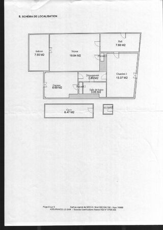  Appartement  vendre 2 pices 56 m