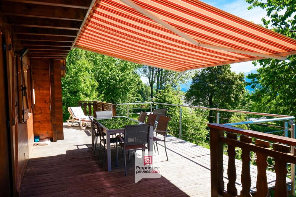Plateau des Petites Roches (38660) - Chalet T6 en madriers + studio + carport + jardin