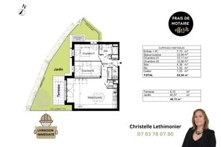  Appartement � vendre 3 pi�ces 68 m�