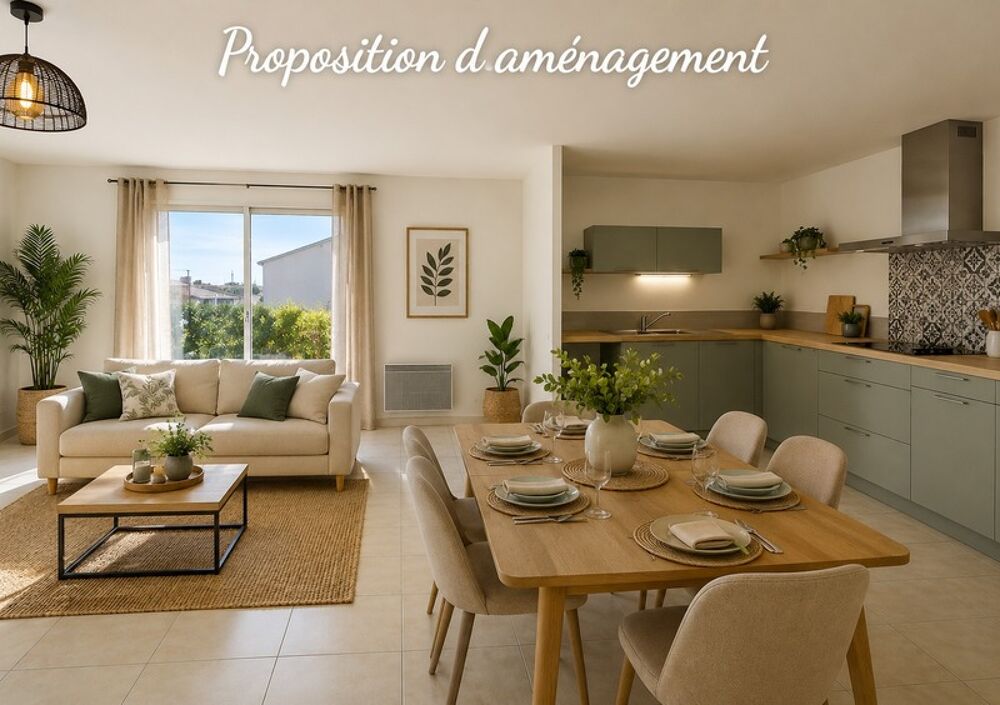 Maison T4 de plain-pied 4 faces avec garage et jardin  Magalas (34)