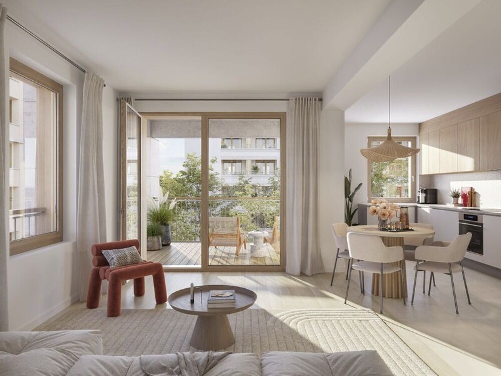 T3 60 m² de standing avec balcon 7m² vue dégagée 6e étage CONFLUENCE
