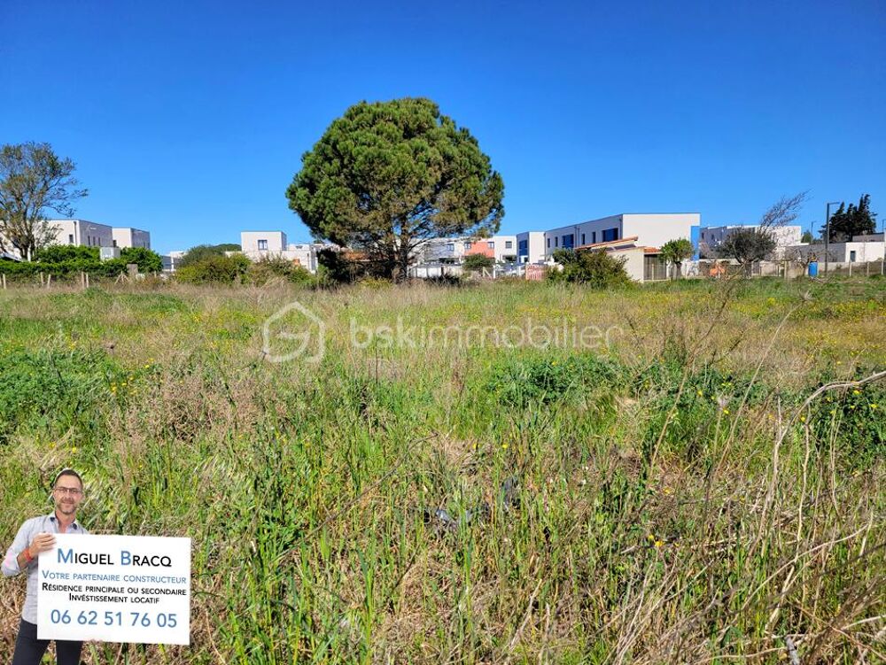 Vente Terrain Terrain à bâtir de 791 m² viabilisé et prêt à bâtir à 800 mètres de la plage sur Sérignan 34410 Serignan