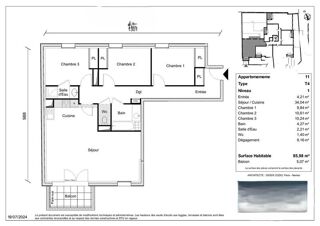  Appartement � vendre 4 pi�ces 86 m�