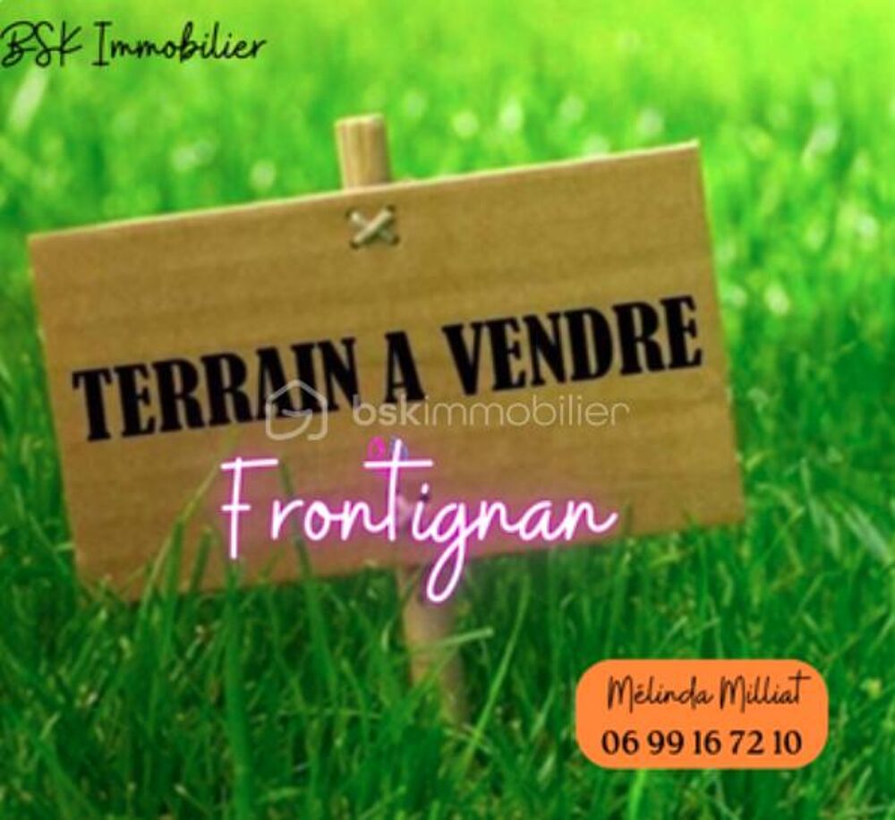 Vente Terrain Secteur prisé, beau terrain viabilisé de 515m2, libre de tout constructeur Frontignan