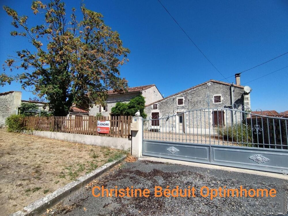 CHARENTE/AIGRE. Maison en pierre rénovée, 3 chambres(poss 4) avec jardin clos 1169 m² (gite ou chambres d'hôtes)