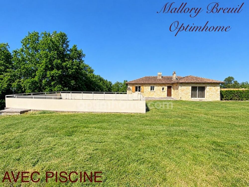 Maison de caractère 5 pièces avec jardin, piscine et garage à DOUZAINS (47330)
