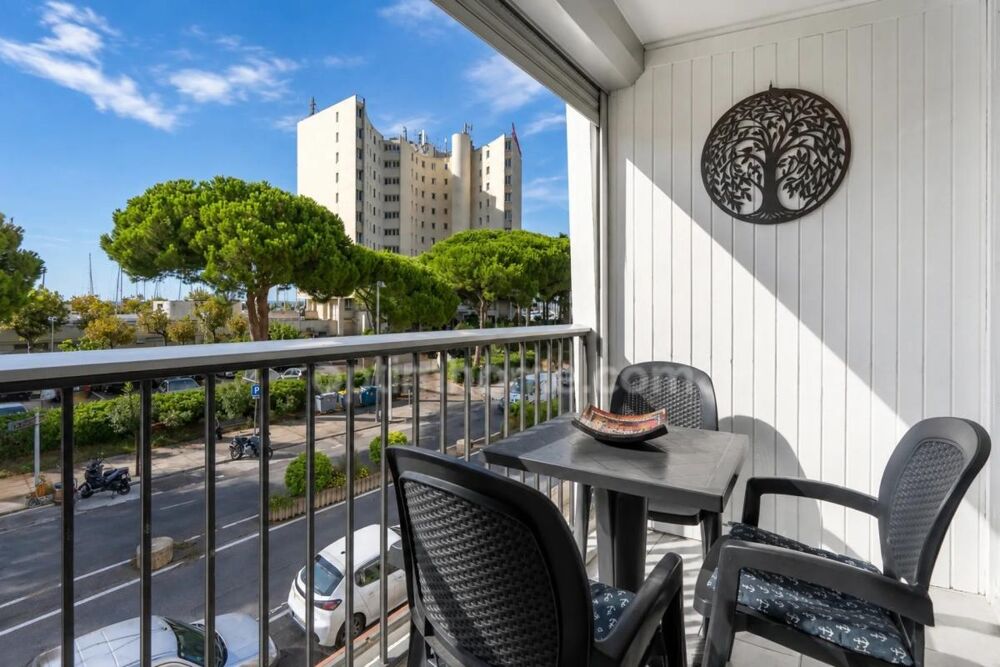 Vente Appartement LA GRANDE-MOTTE (34280) – STUDIO CABINE AVEC COIN NUIT – 31,59 M² – BALCON – VUE MER & PORT – EXPOSITION SUD – ASCENSEUR La grande motte