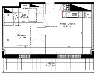  Appartement à louer 2 pièces 39 m²