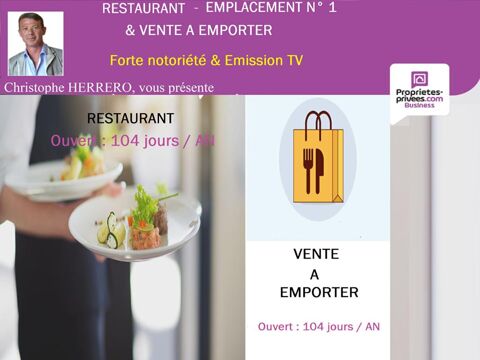 PALAVAS LES FLOTS - RESTAURANT saisonnier "Avril &agrave; Septembre" 104 jours d'ouverture / AN 89500 34250 Palavas les flots