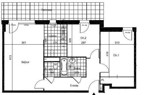  Appartement � louer 3 pi�ces 65 m�