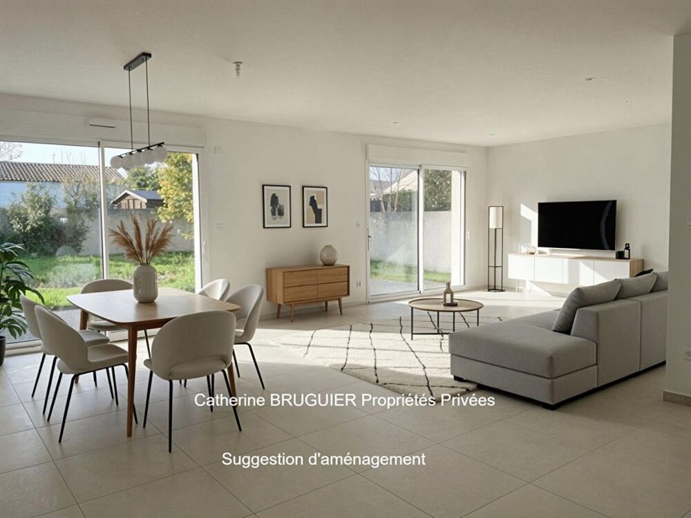 Plain pied de 114 m2 - 3 chambres- garage - grand jardin clos- quartier résidentiel