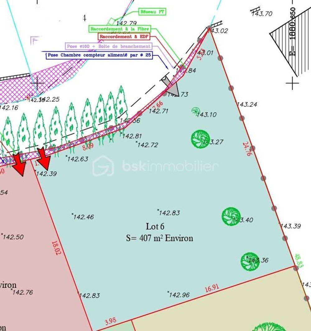 Vente Terrain Terrain constructible de 407 m2  , non viabilisé , sur Charleval Charleval