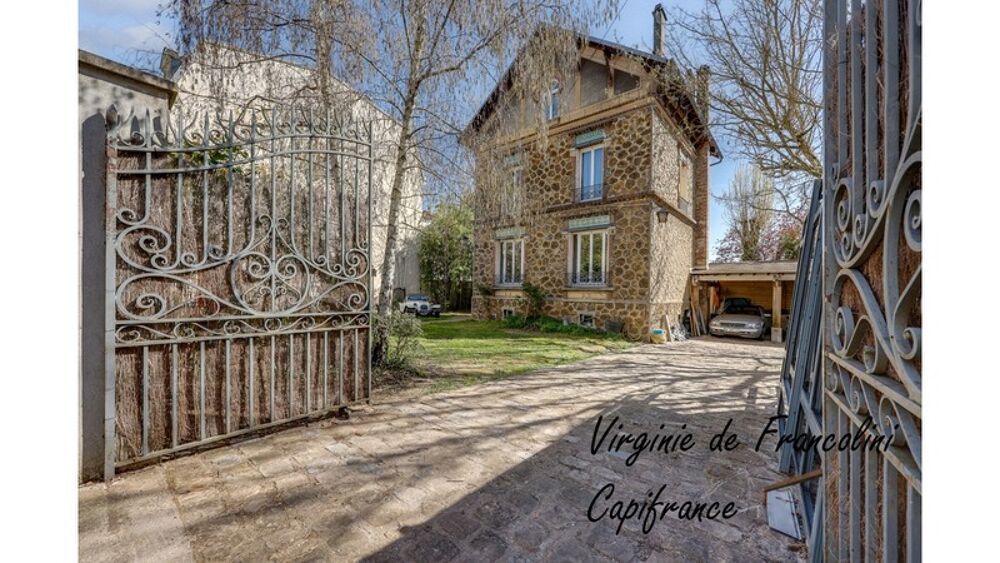 A vendre-Meulière-Centre-Ville-7 pièces-Parcelle de 500 m²-garages-Sous-sol-11 mn à pied RER E-6mn en voiture RER A