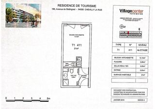  Appartement � vendre 1 pi�ce 21 m�