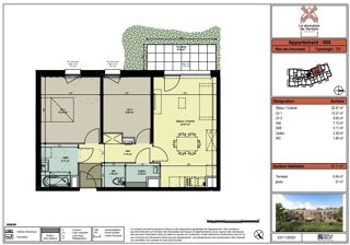  Appartement  vendre 3 pices 61 m