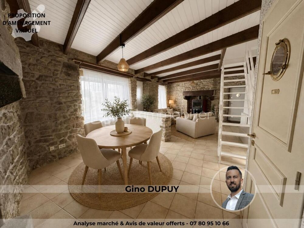 Maison en pierre 70 m² à rénover  Centre-bourg  Proche plage