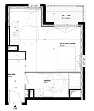  Appartement  vendre 1 pice 31 m