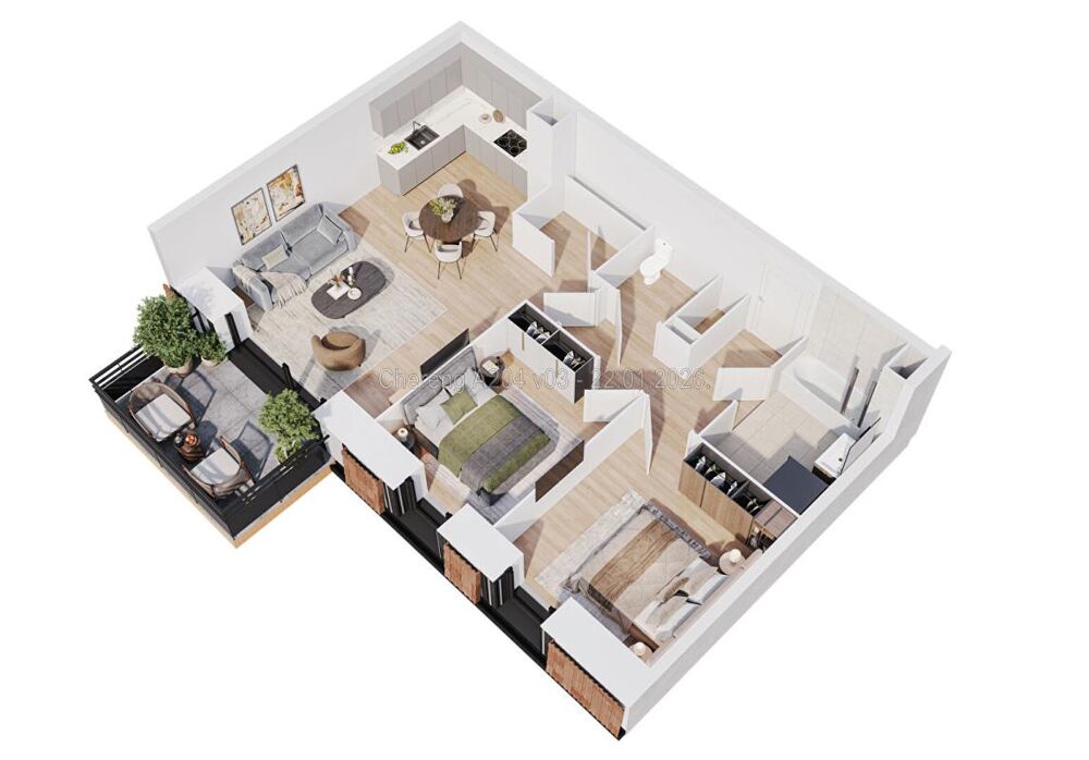 Vente Appartement Chereng  Appartement 2 chambres  70 m2 Chereng