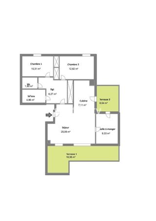  Appartement � vendre 4 pi�ces 80 m�