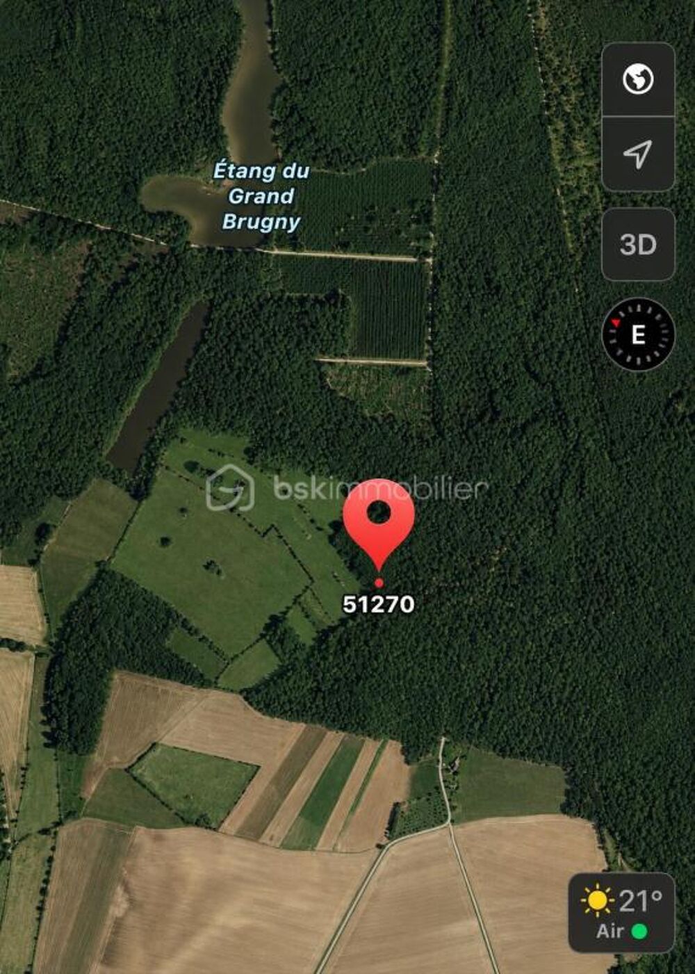 Vente Terrain ÉTANG 11a - PLEUPLIERS 1ha - Agréable terrain de loisir en forêt Epernay