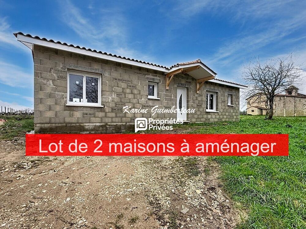St Aulaye : 2 maisons hors d'eau hors d'air à aménager