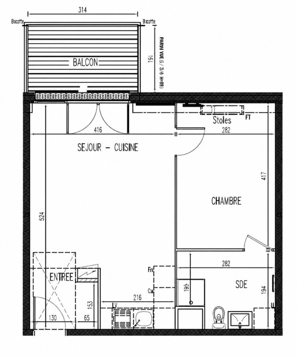 Location Appartement T2 avec balcon et parking à COULOMMIERS Coulommiers