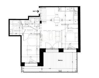  Appartement � vendre 3 pi�ces 60 m�