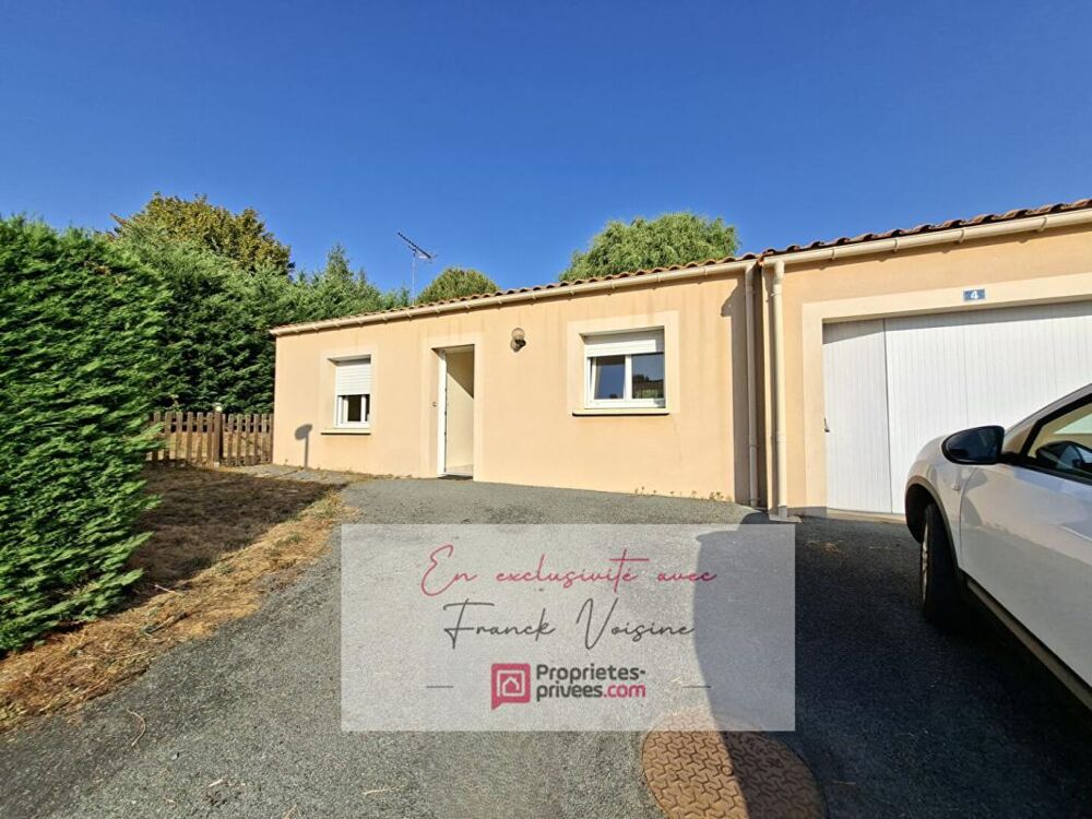 A VENDRE en Exclusivité au Boupère, maison de plain-pied de 64 m2 avec 2 chambres sur une parcelle de 434 m2