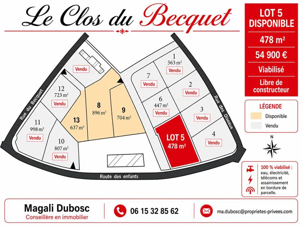 Vente Terrain Terrain viabilisé - libre constructeur -  Ste Marguerite sur Fauville Sainte marguerite sur fauville
