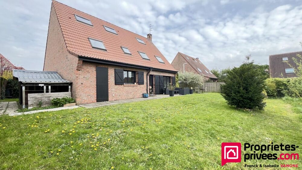 Individuelle lumineuse et familiale - 150 m² (190m² utiles) - 5 chambres - jardin SO - double garage - LOMPRET