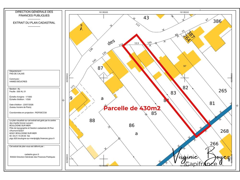Vente Maison Maison à réhabiliter à vendre 3 pièces HAMES BOUCRES (62) Hames boucres