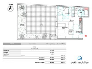  Appartement � vendre 2 pi�ces 44 m�