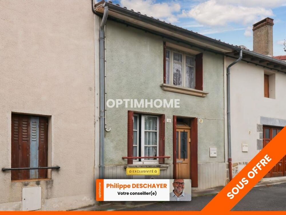Maison de Ville sur deux niveaux - 3 pièces - 2 chambres - Dépendance - Garage - Terrain 609 m² - 87210 LE DORAT