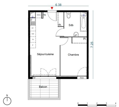  Appartement � louer 2 pi�ces 38 m�