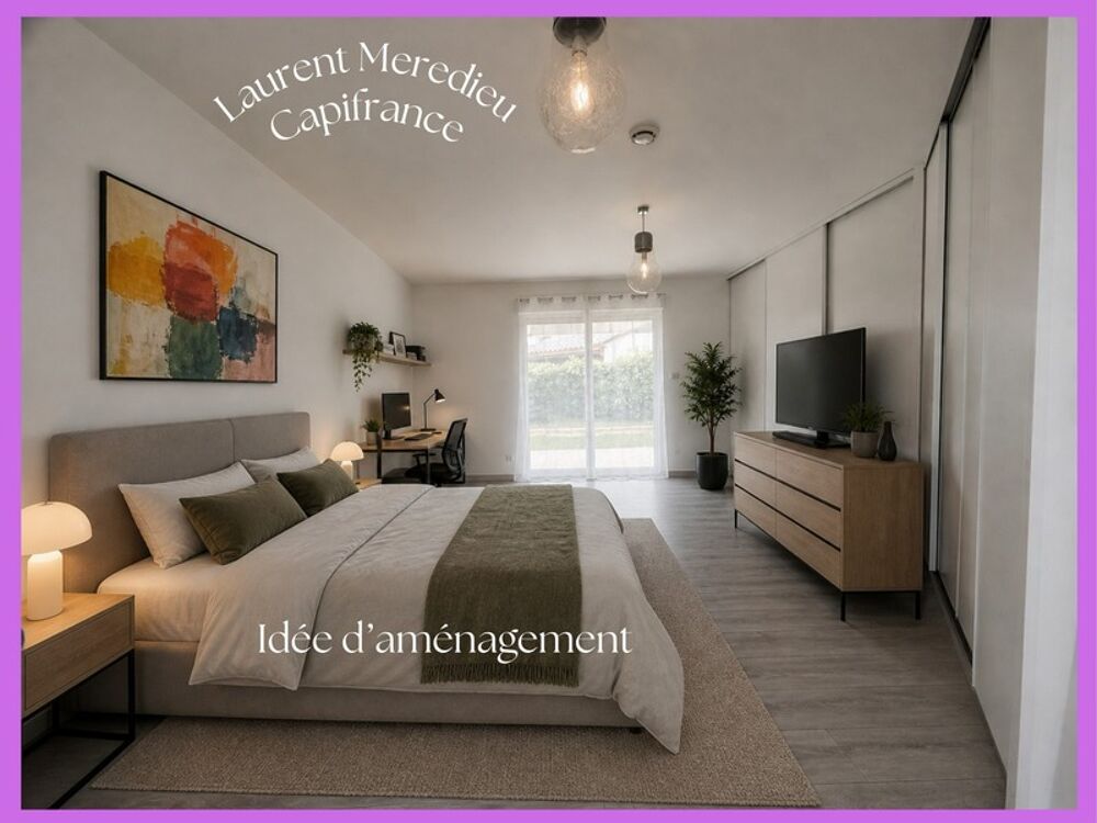 Maison de plain-pied de 130 m²- 4 chambres- avec grand jardin piscinable  Saint-Romain-la-Virvée