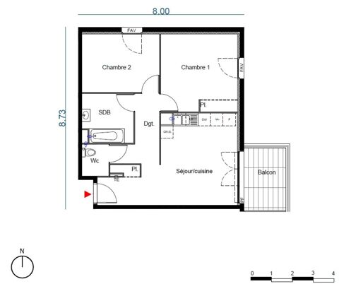  Appartement � louer 3 pi�ces 58 m�